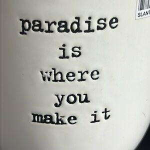 Lisa Weedn “paradise is where you make it” 18oz ceramic mug-New